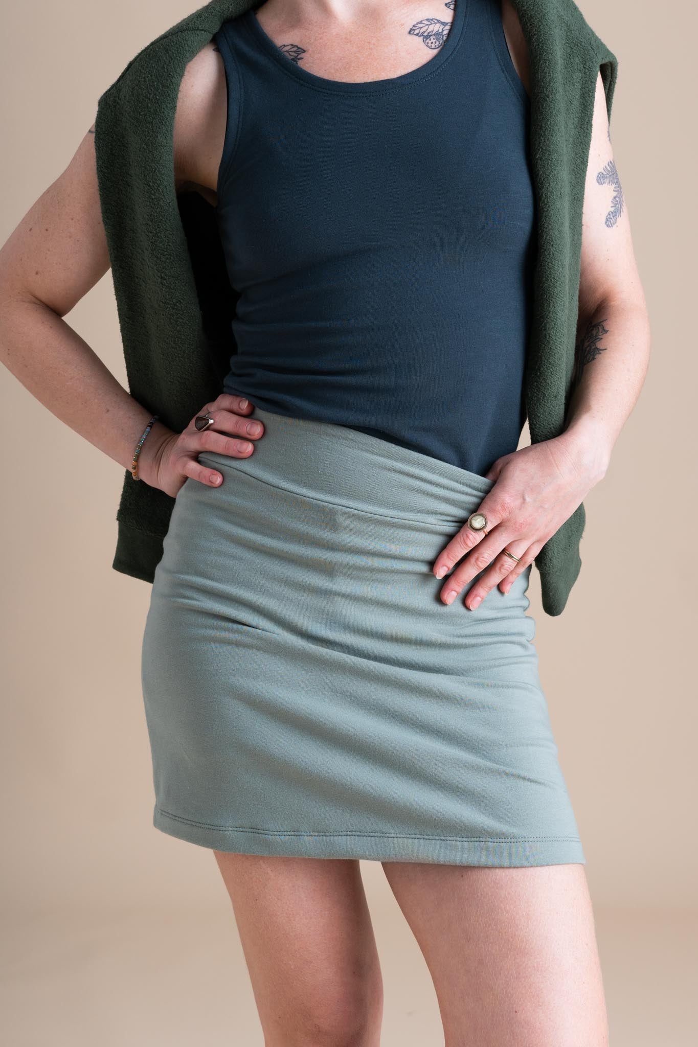 Elsa Skort in Pistachio – Conscious Clothing