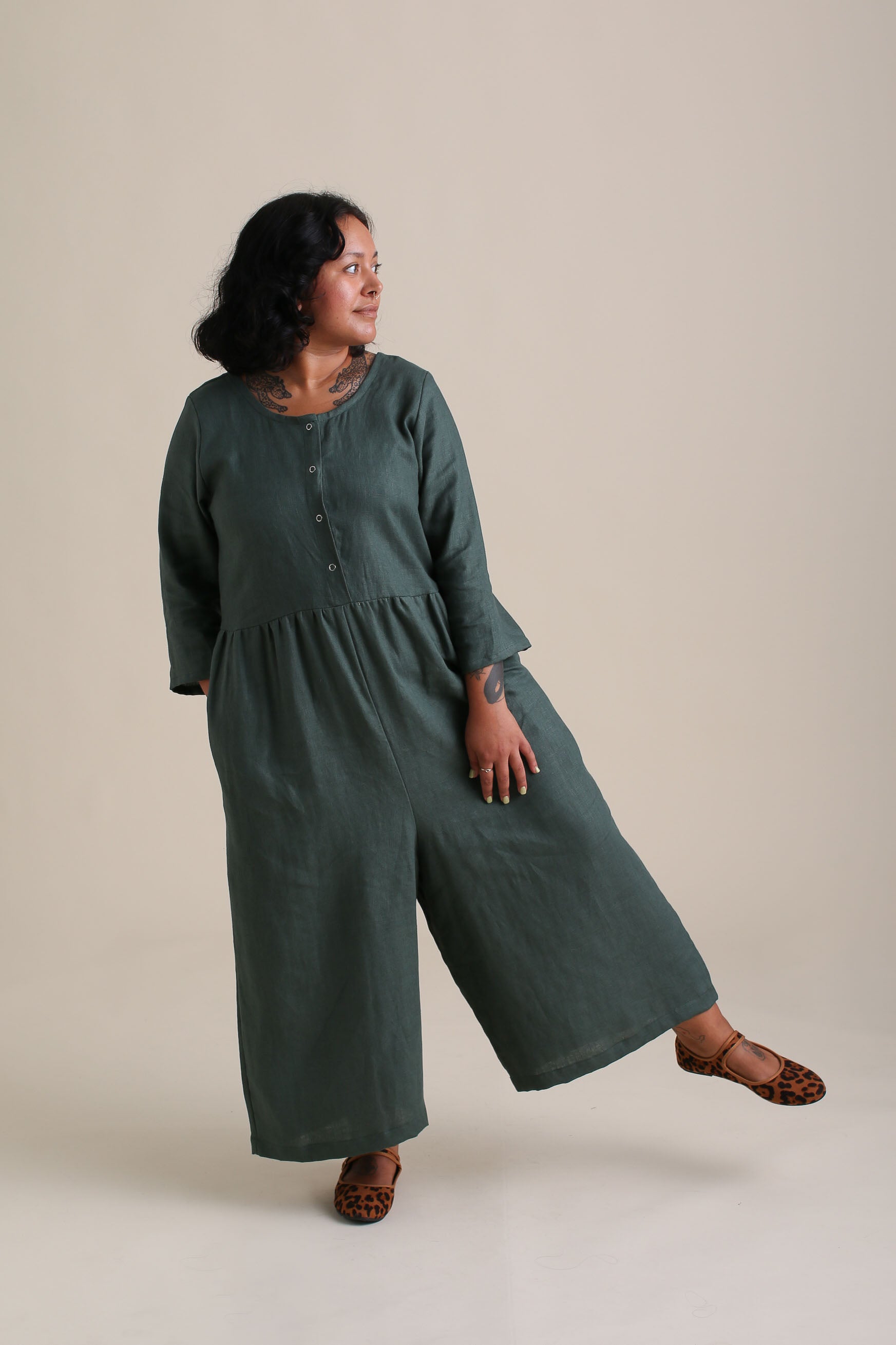 Ranch Jumpsuit in Spruce – Conscious Clothing
