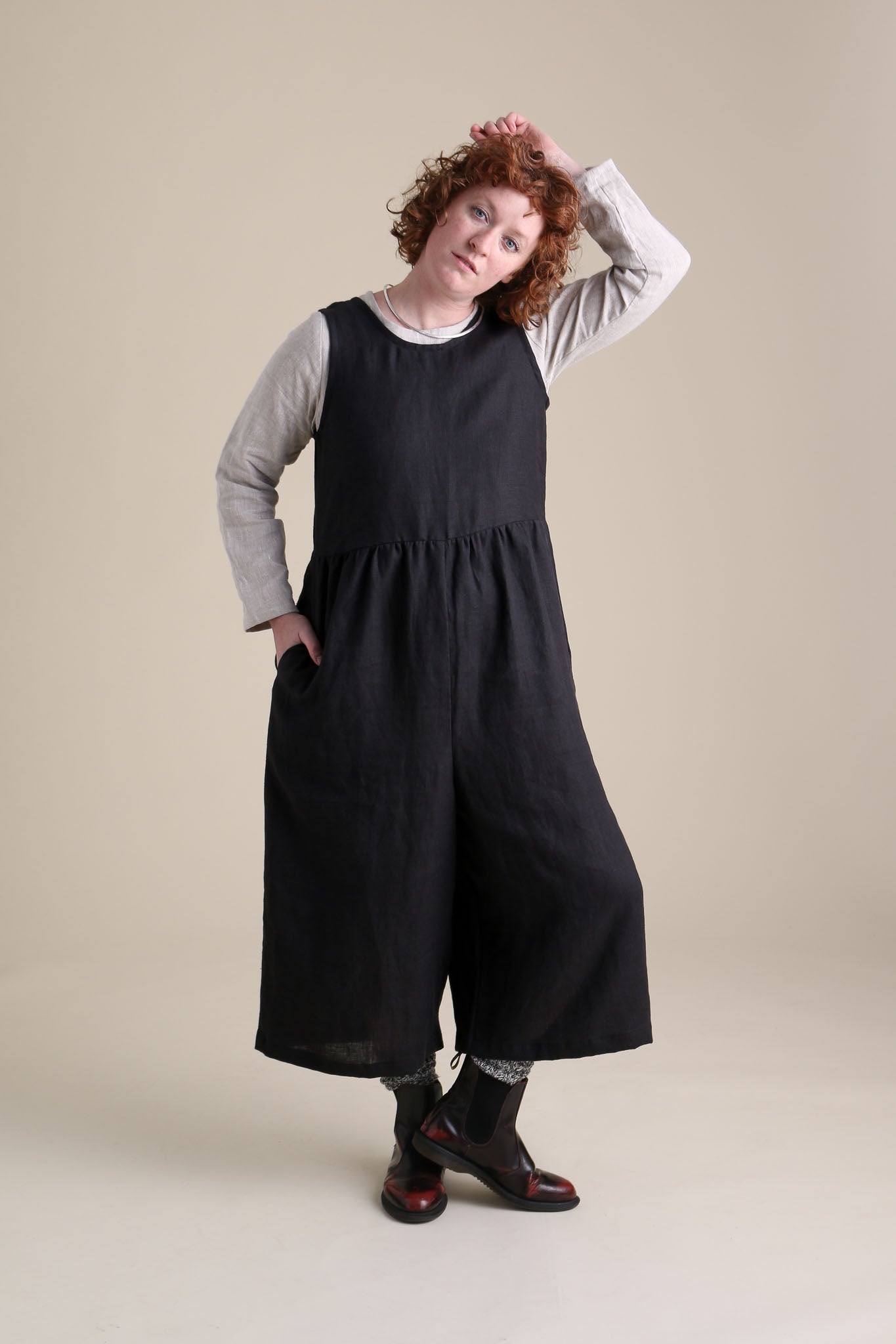 Superfine French Terry Jumpsuit - Heather Grey