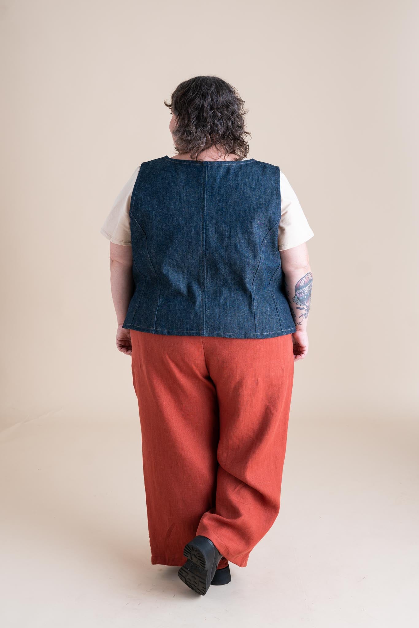 Katherine Vest in Cone Denim