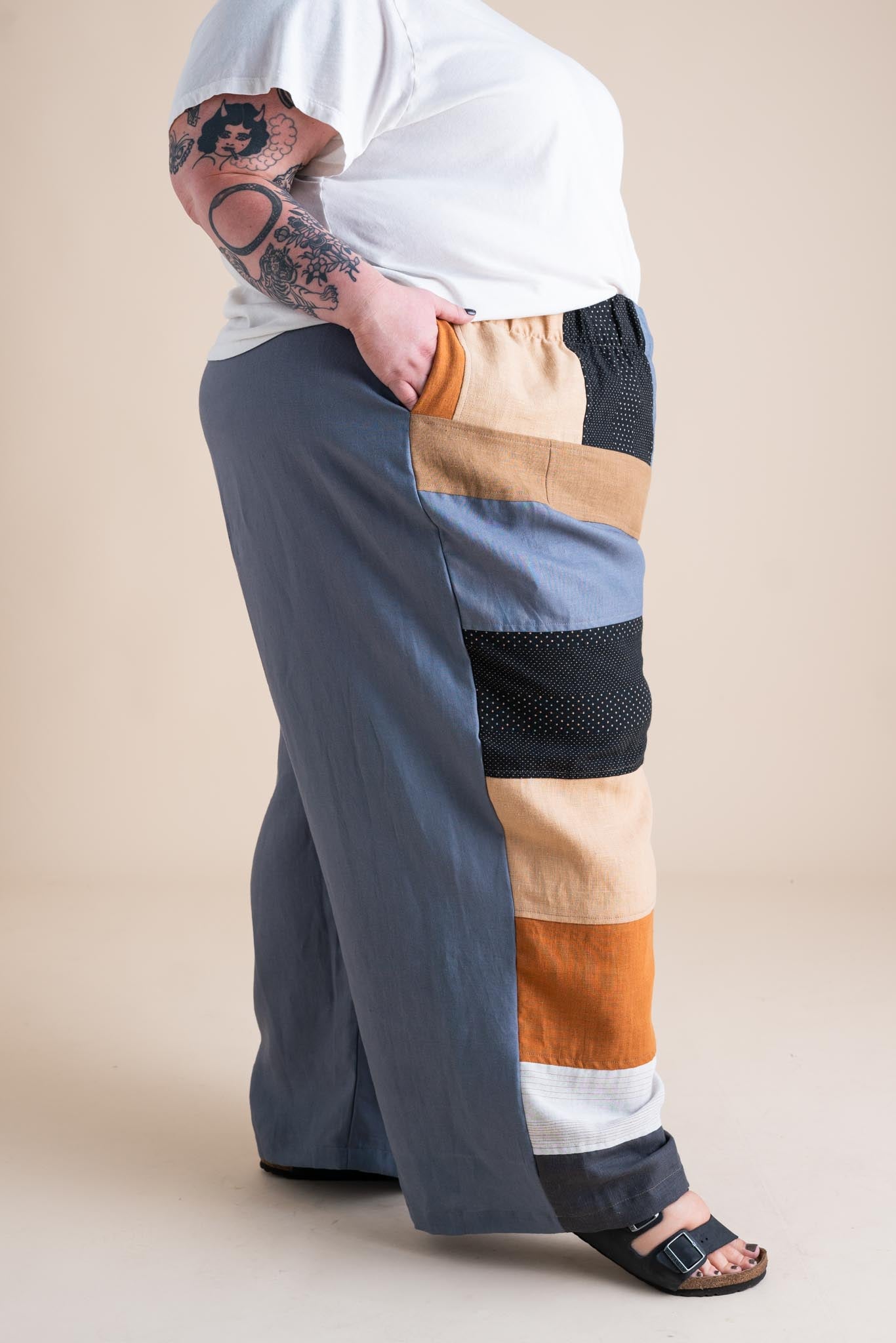 Sunset Pants 4X in Patchwork 