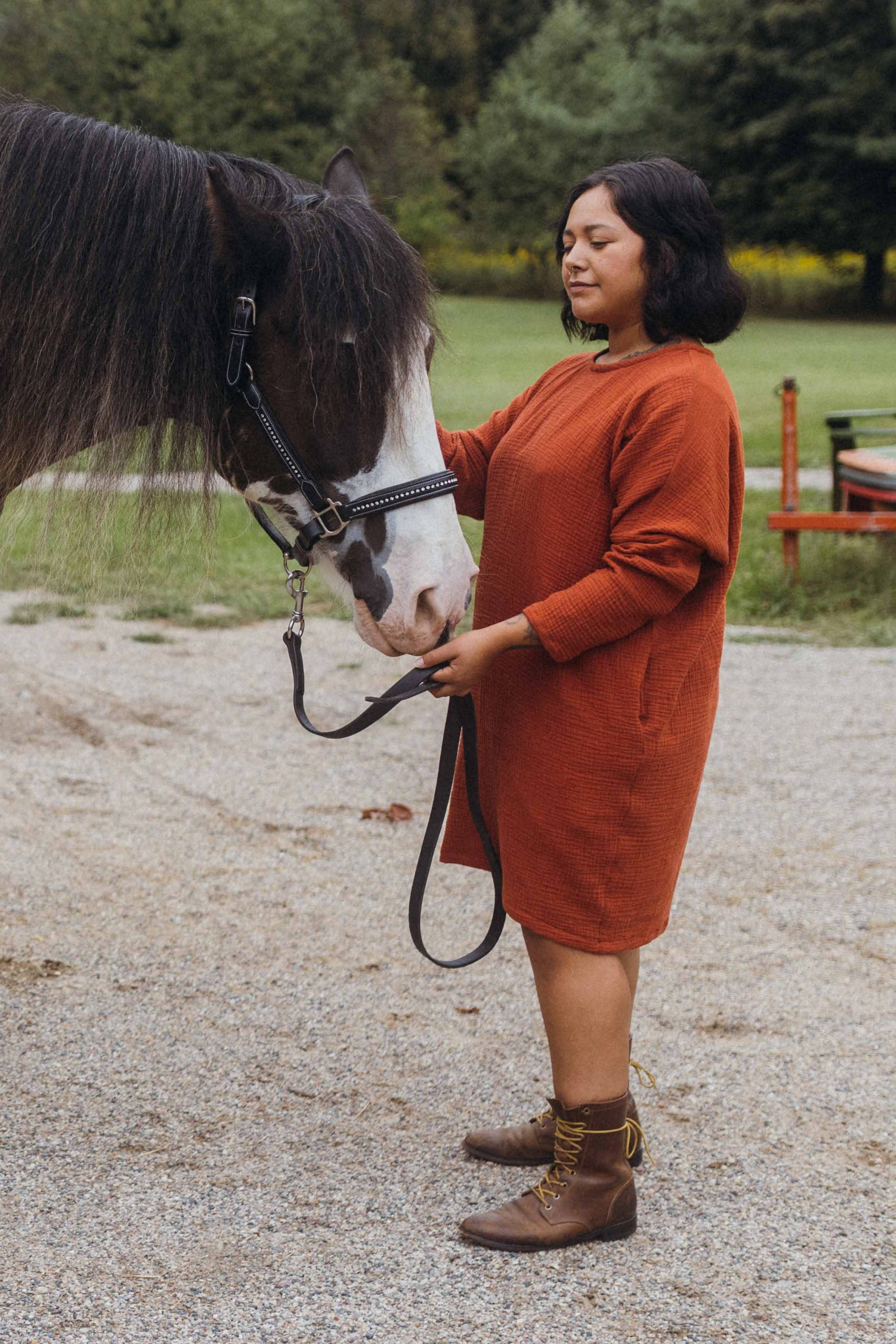 Cocoon Dress in Saffron