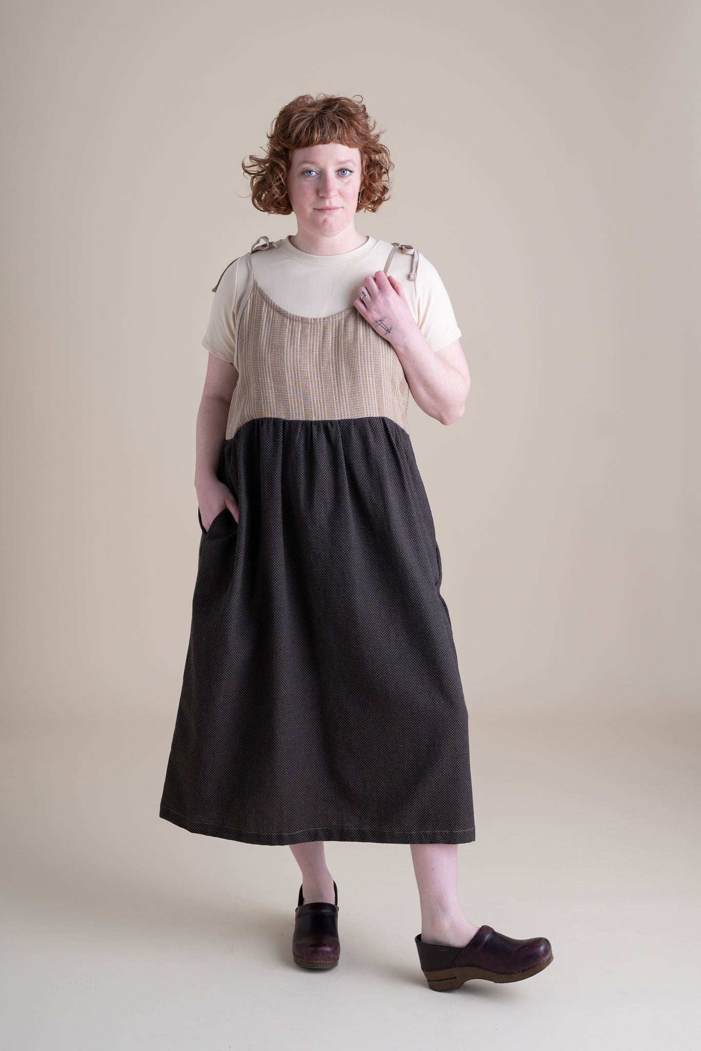 Rosie Dress in Latte Stripe – Conscious Clothing