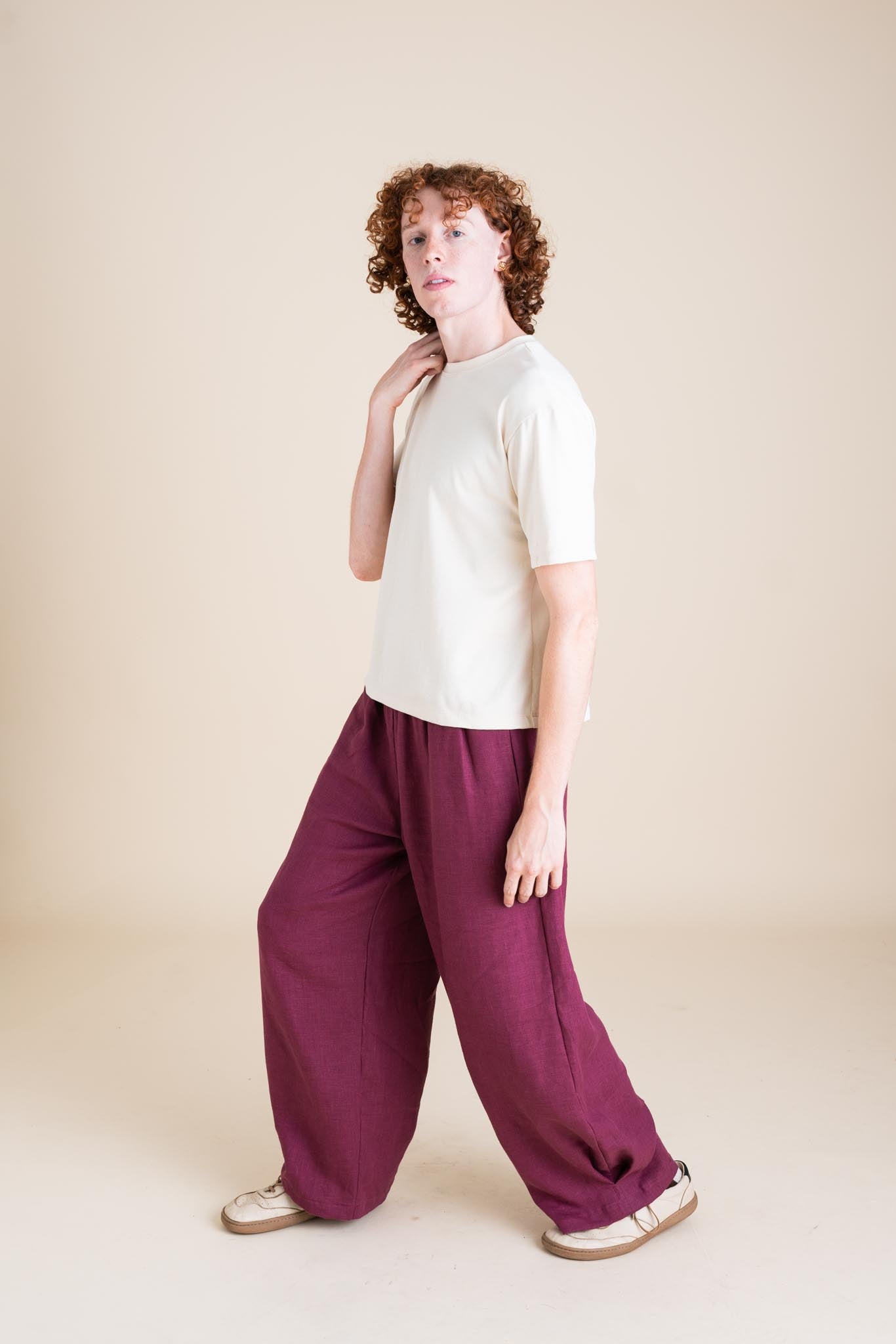 Crescent Moon Pants in Orchid