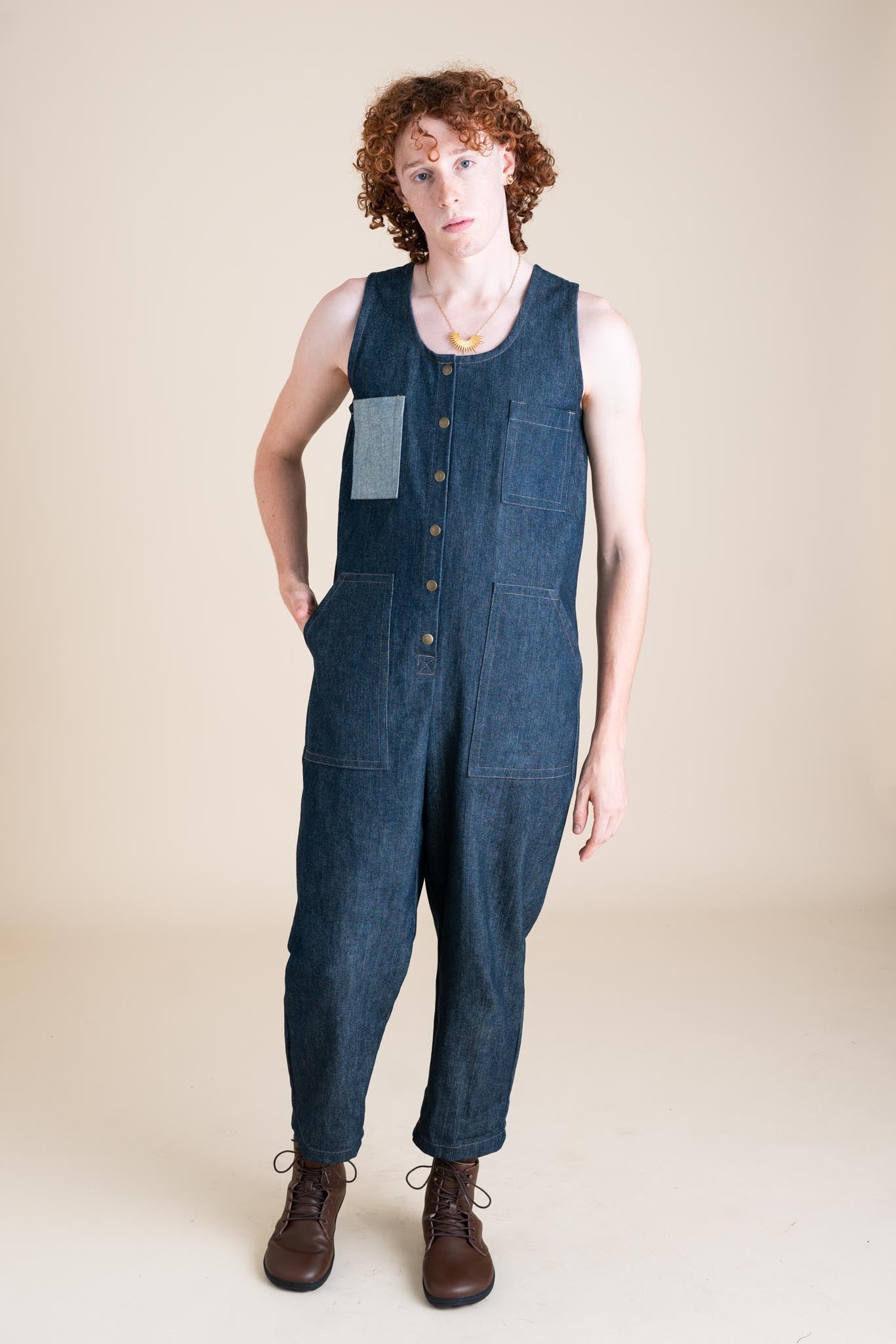 Rebel Denim Jumpsuit in Cone Denim