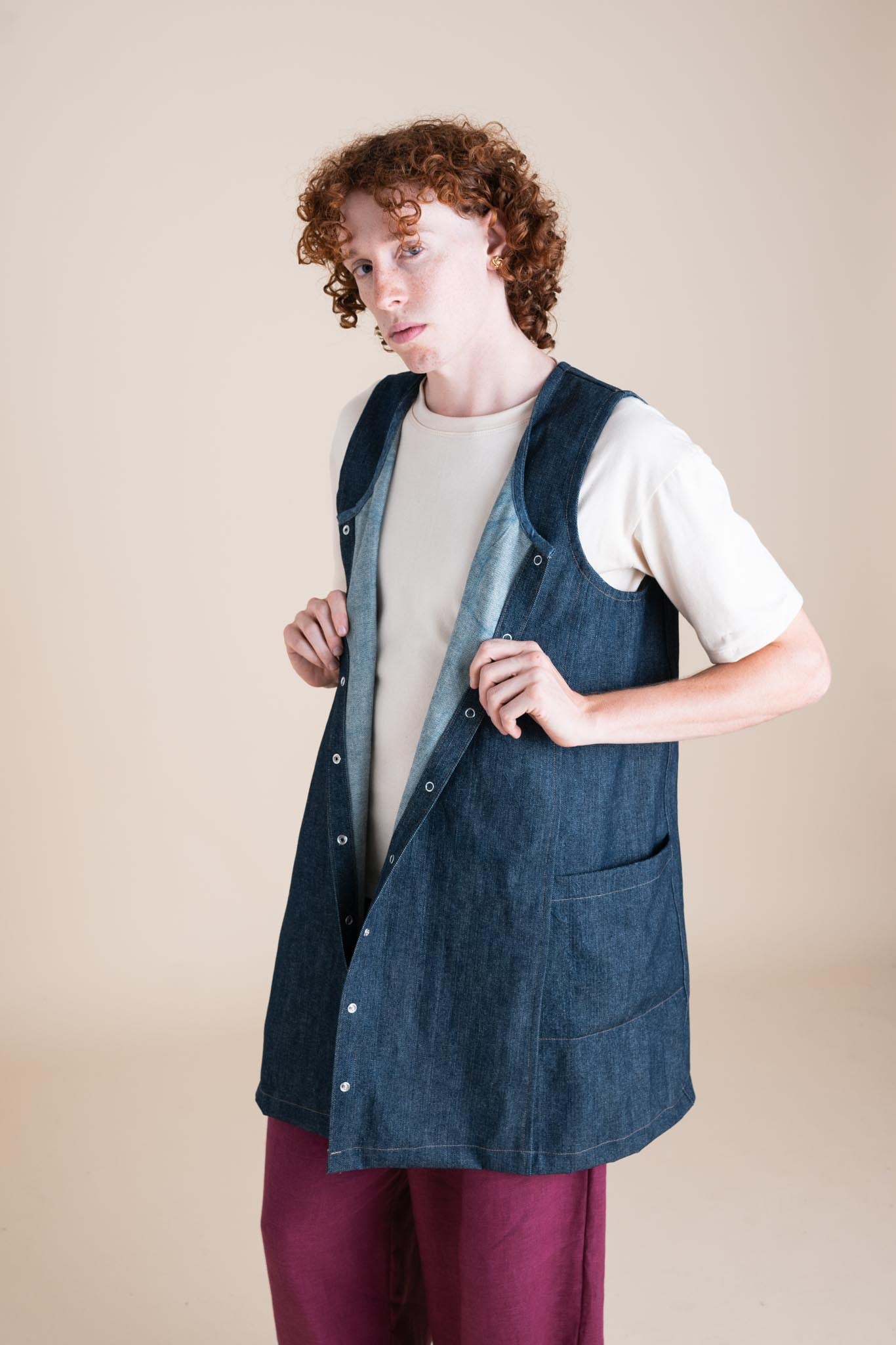 Snap Smock in Cone Denim