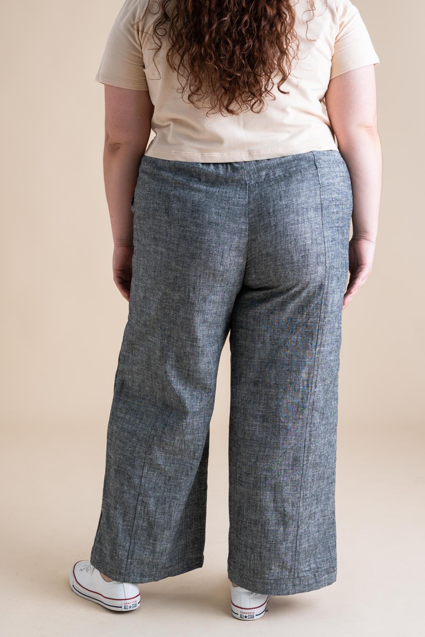 Sunset Pants in Gray Chambray